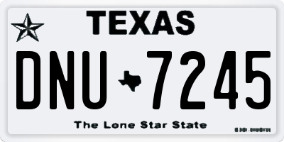 TX license plate DNU7245
