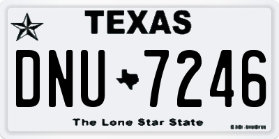 TX license plate DNU7246