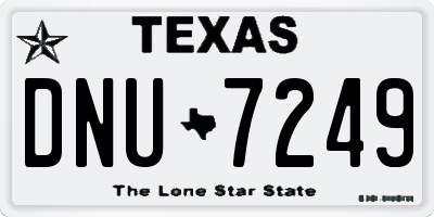 TX license plate DNU7249