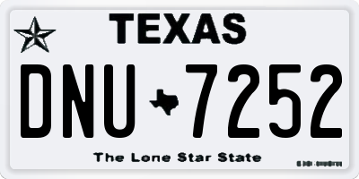 TX license plate DNU7252