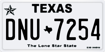 TX license plate DNU7254