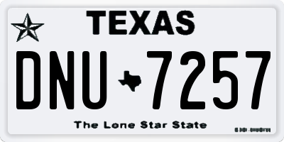 TX license plate DNU7257