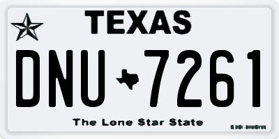 TX license plate DNU7261
