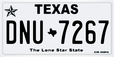 TX license plate DNU7267