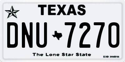 TX license plate DNU7270