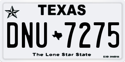 TX license plate DNU7275