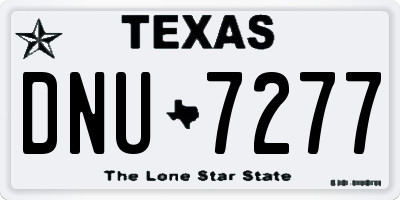 TX license plate DNU7277