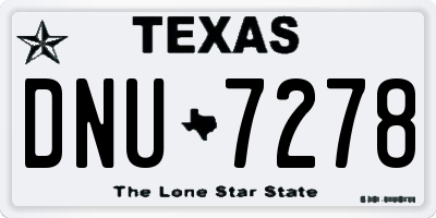 TX license plate DNU7278
