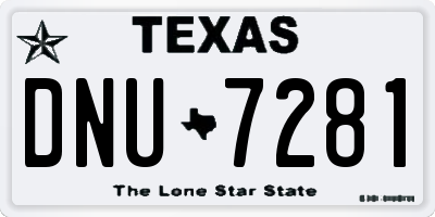 TX license plate DNU7281