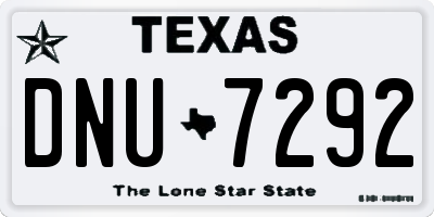 TX license plate DNU7292