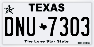 TX license plate DNU7303