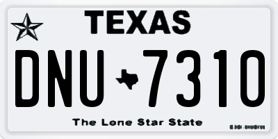 TX license plate DNU7310