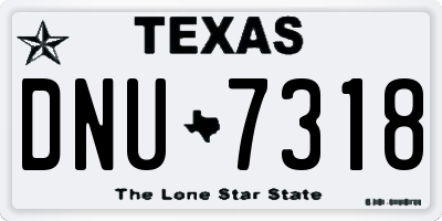TX license plate DNU7318