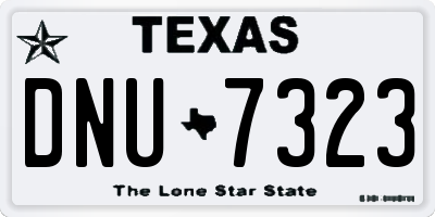 TX license plate DNU7323