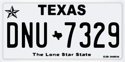 TX license plate DNU7329