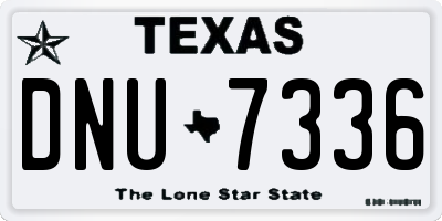 TX license plate DNU7336