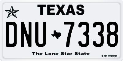 TX license plate DNU7338