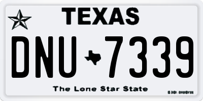 TX license plate DNU7339