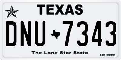 TX license plate DNU7343