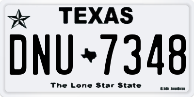 TX license plate DNU7348