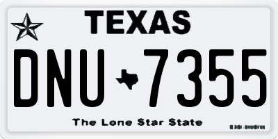 TX license plate DNU7355