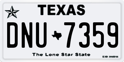 TX license plate DNU7359