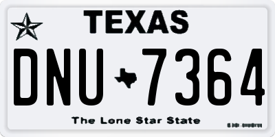 TX license plate DNU7364