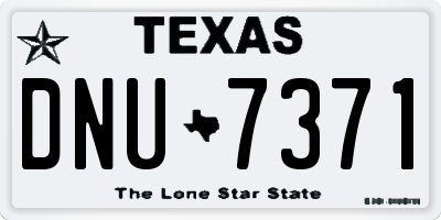 TX license plate DNU7371
