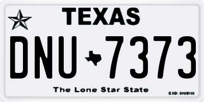 TX license plate DNU7373