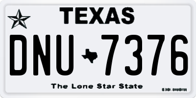 TX license plate DNU7376