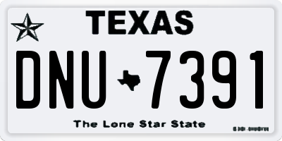 TX license plate DNU7391