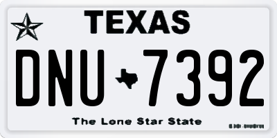 TX license plate DNU7392
