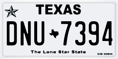 TX license plate DNU7394
