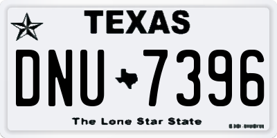 TX license plate DNU7396