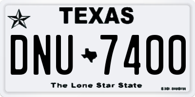 TX license plate DNU7400