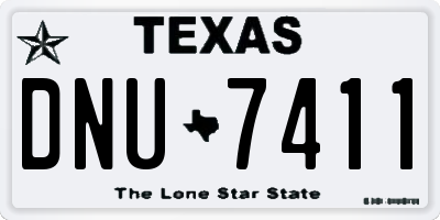 TX license plate DNU7411