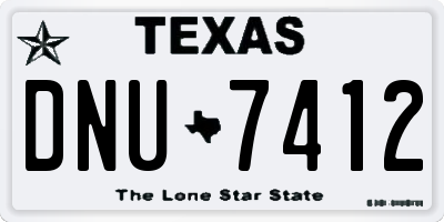 TX license plate DNU7412