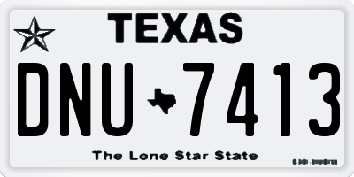 TX license plate DNU7413