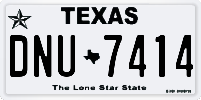 TX license plate DNU7414