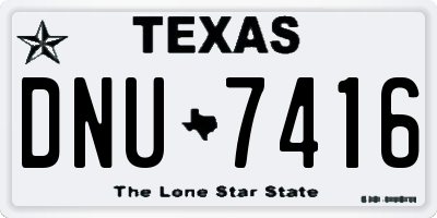 TX license plate DNU7416