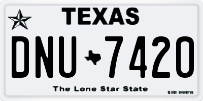 TX license plate DNU7420