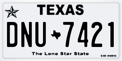 TX license plate DNU7421