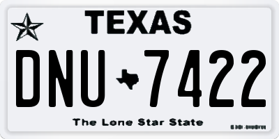 TX license plate DNU7422
