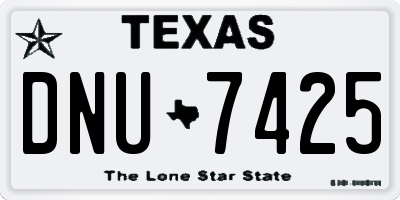TX license plate DNU7425