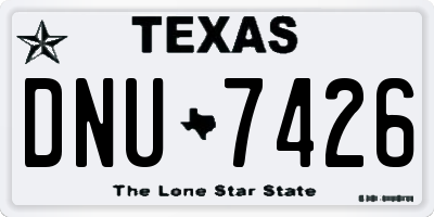 TX license plate DNU7426