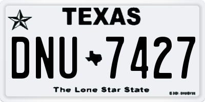 TX license plate DNU7427
