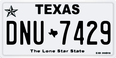TX license plate DNU7429
