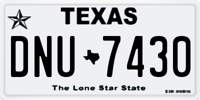 TX license plate DNU7430
