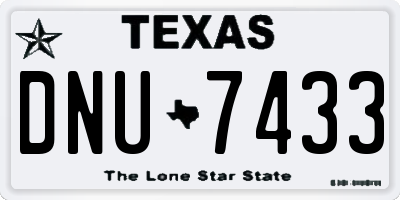 TX license plate DNU7433