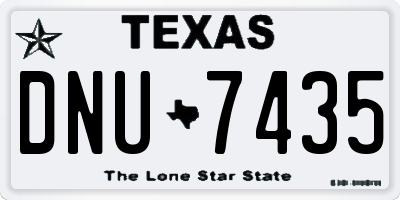 TX license plate DNU7435